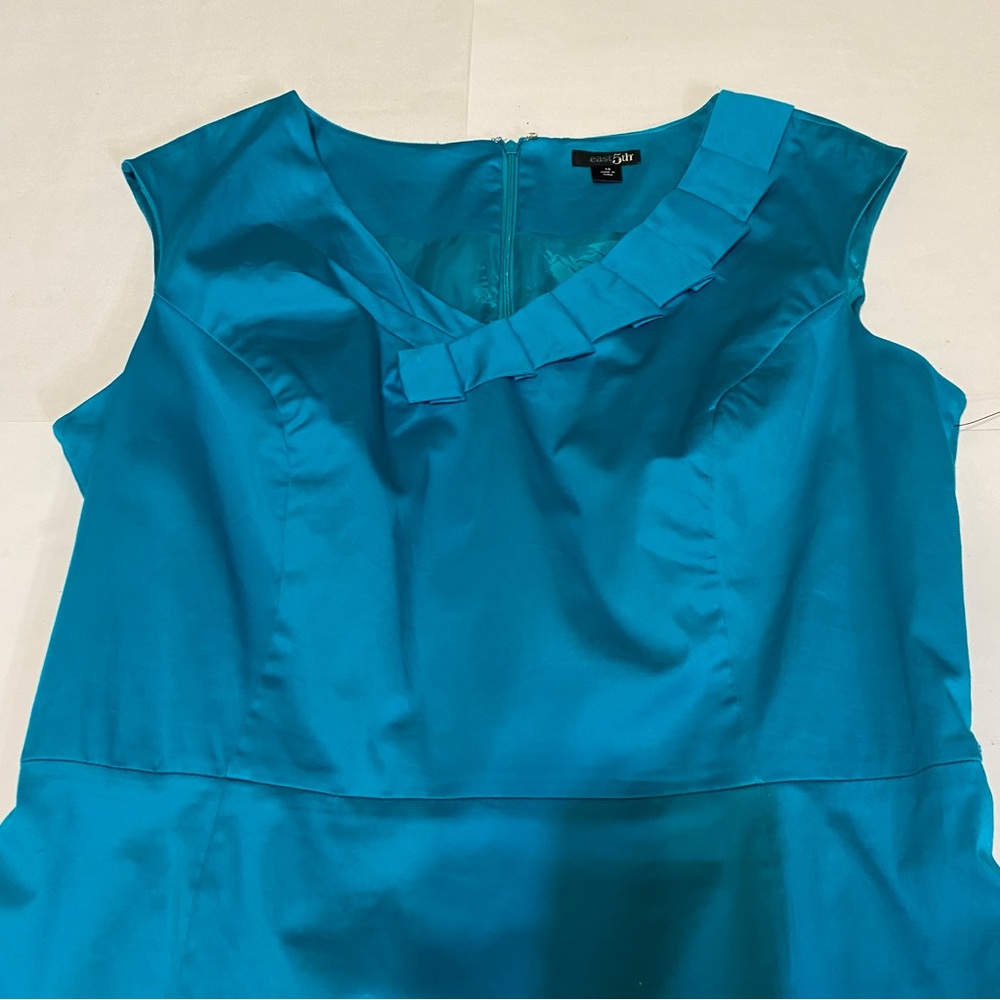 East 5th Vibrant Blue Dress with Ruffle Detail - Picture 5 of 14